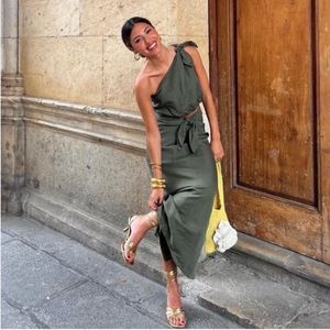 Zara Army Green Two Peice set